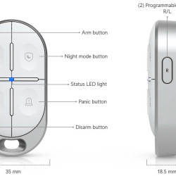 Telecomandă KeyFob UniFi Ubiquiti SuperLink pentru acțiuni programabile, USL-FOB